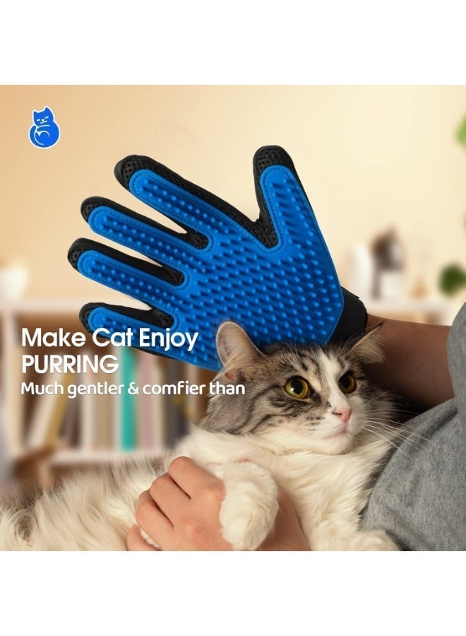 Altheqa Pet Grooming Glove - Gentle Deshedding Brush Glove - Efficient Pet Hair Remover Mitt - Enhanced Five Finger Design - Perfect for Dog & Cat with Long & Short Fur - 1 Pair - Image 5