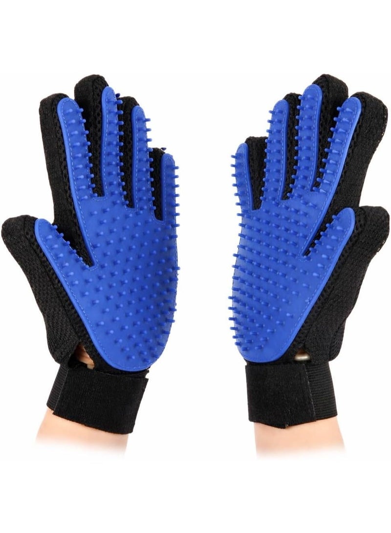 Altheqa Pet Grooming Glove - Gentle Deshedding Brush Glove - Efficient Pet Hair Remover Mitt - Enhanced Five Finger Design - Perfect for Dog & Cat with Long & Short Fur - 1 Pair - Image 2