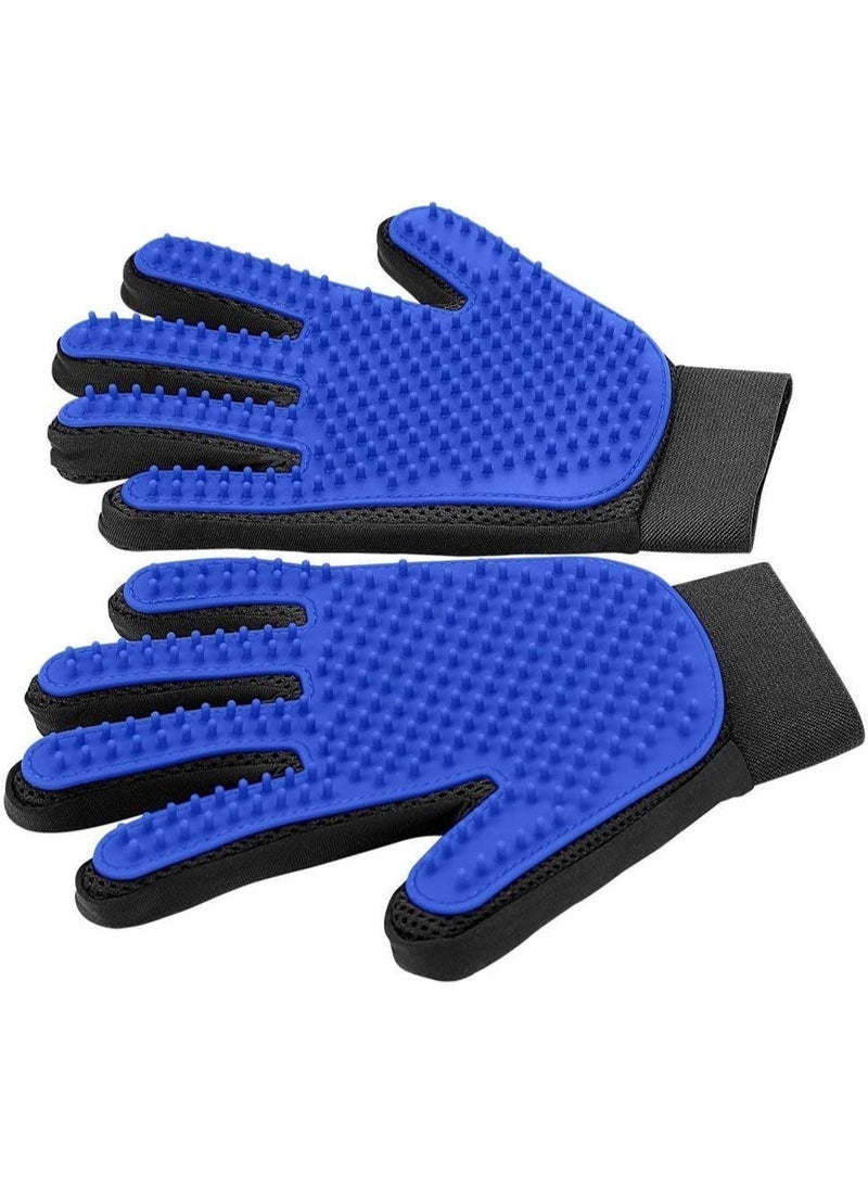 Altheqa Pet Grooming Glove - Gentle Deshedding Brush Glove - Efficient Pet Hair Remover Mitt - Enhanced Five Finger Design - Perfect for Dog & Cat with Long & Short Fur - 1 Pair - Image 1