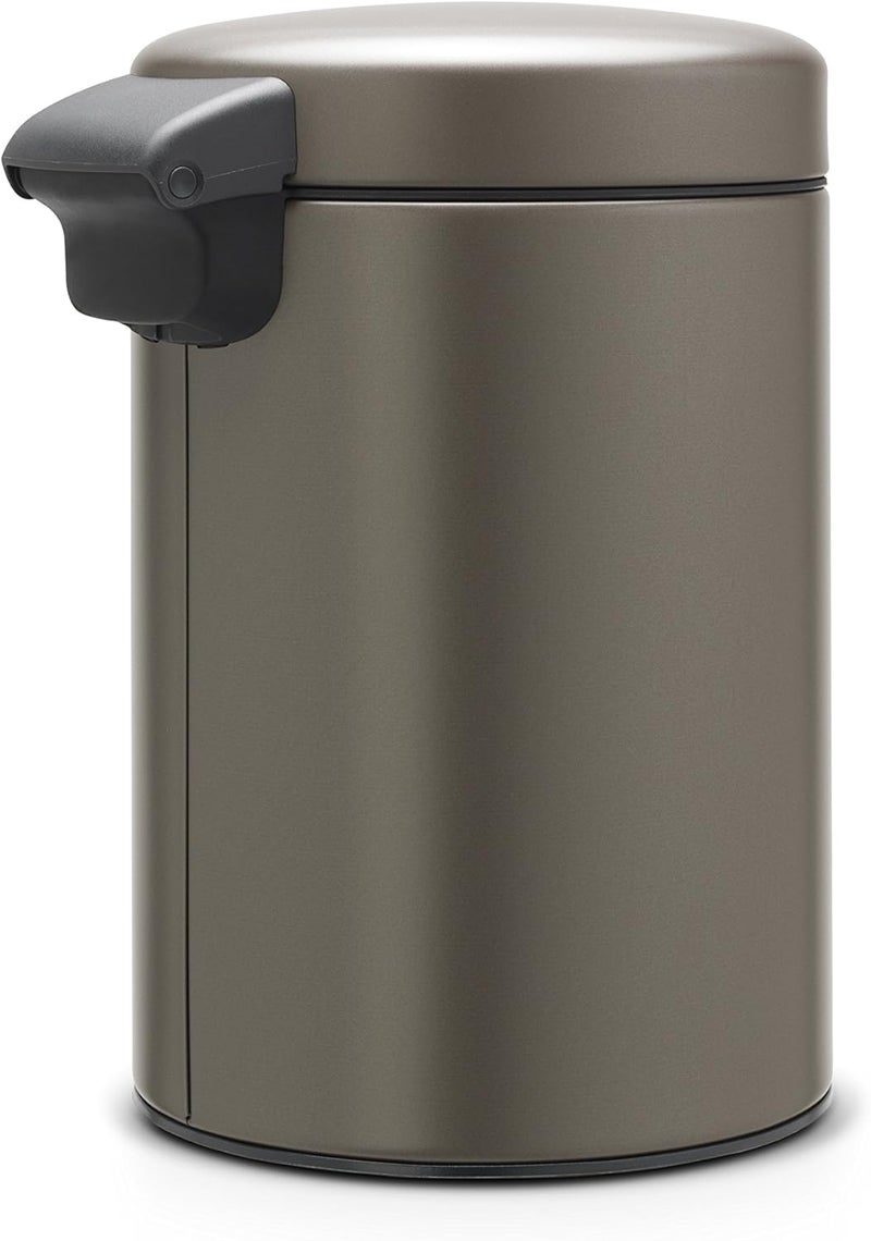 Brabantia Wall Mounted Garbage Bin, 3 Litre, Platinum Metal - Image 2