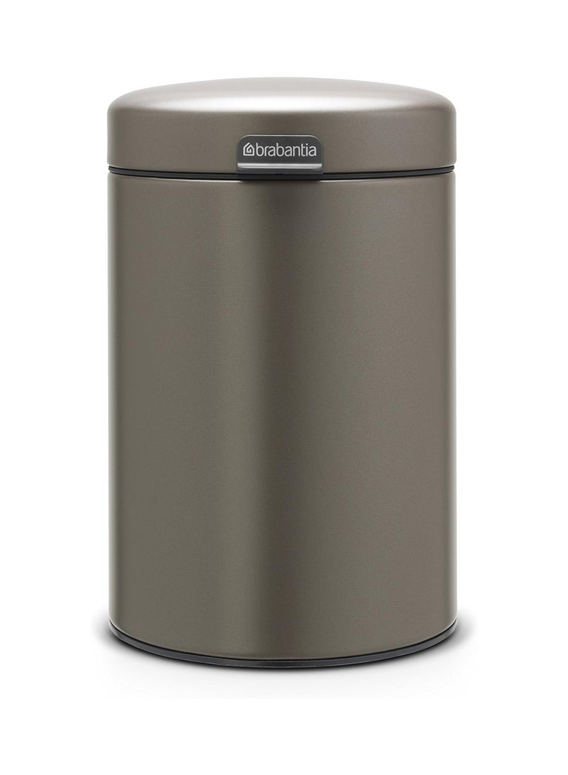 Brabantia Wall Mounted Garbage Bin, 3 Litre, Platinum Metal - Image 1
