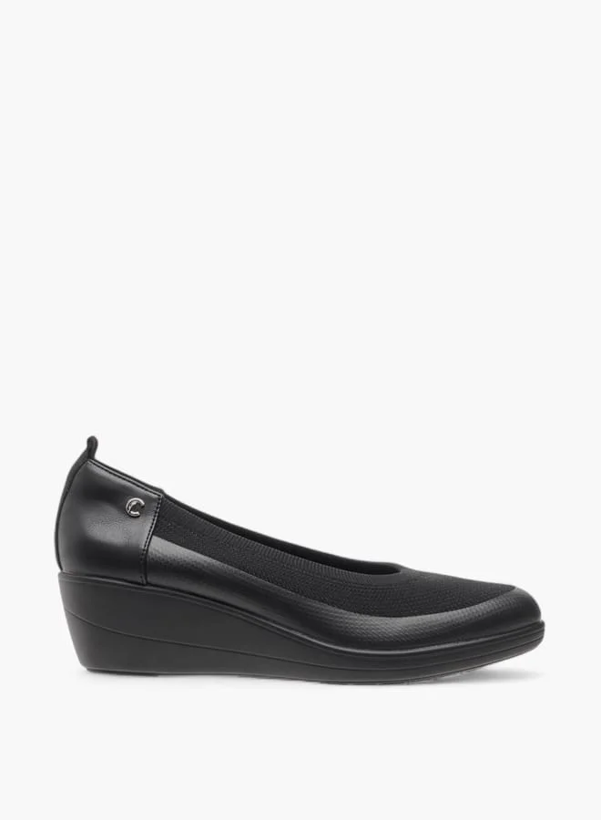 لو كونفورت Womens Textured Shoes With Wedge Heels