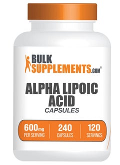 BulkSupplements.com Alpha Lipoic Acid Capsules - ALA Supplement, Alpha Lipoic Acid 600mg - ALA Capsules, Gluten Free - 2 Capsules per Serving, 240 Capsules (Pack of 1) - pzsku/Z98BB1A26F44D5F07C5E3Z/45/_/1740202831/bbe2acba-ccb9-4fcc-8201-692e5c31caf4