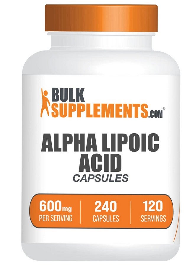 بالك سابلمنتس كبسولات حمض ألفا ليبويك من BulkSupplements.com - مكمل حمض ألفا ليبويك، حمض ألفا ليبويك 600 مجم - كبسولات حمض ألفا ليبويك، خالية من الجلوتين - كبسولتان لكل وجبة، 240 كبسولة (عبوة من 1)