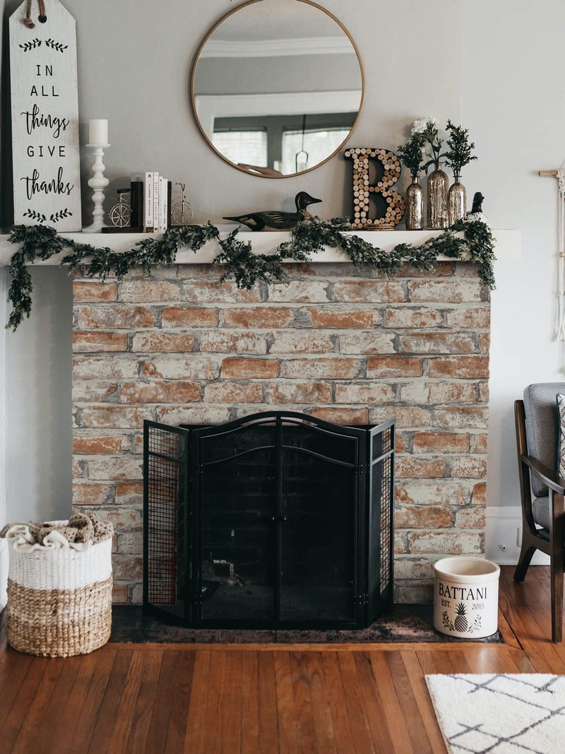 Sevalo Brick Wallpaper Peel and Stick Brick Contact Paper for Walls Red 3D Faux Self-Adhesive Removable Wallpaper for Bedroom Kitchen Backsplash Accent Wall Sticky DÃ©cor Fireplace 17.3inW 78.7inL - Image 3