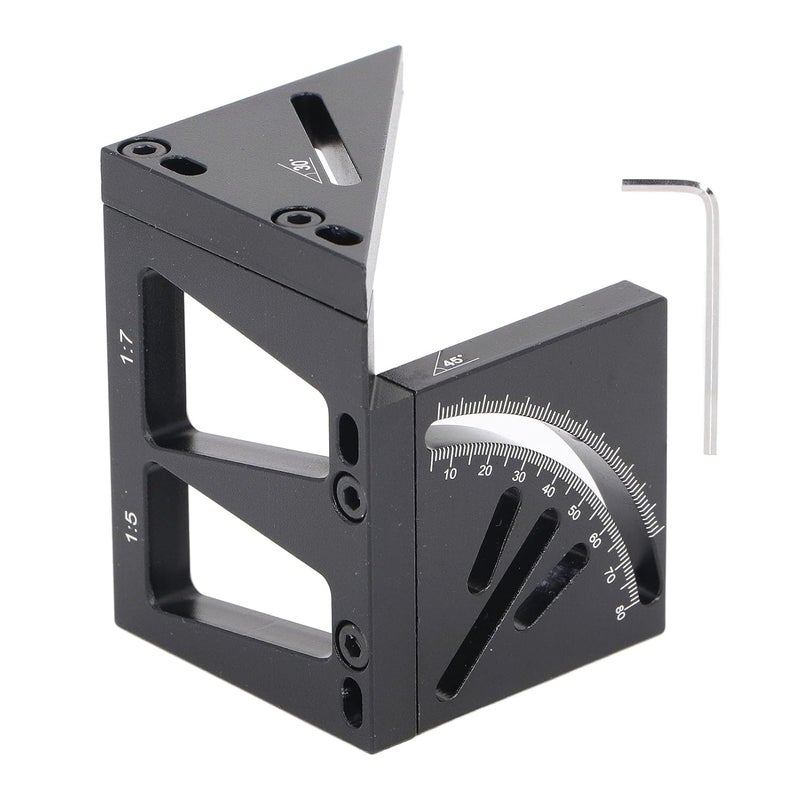 Aluminum Alloy Multi Angle Measuring Ruler 45 90 Degree Carpenter Protractor Detachable Portable Woodworking Tool - Image 1