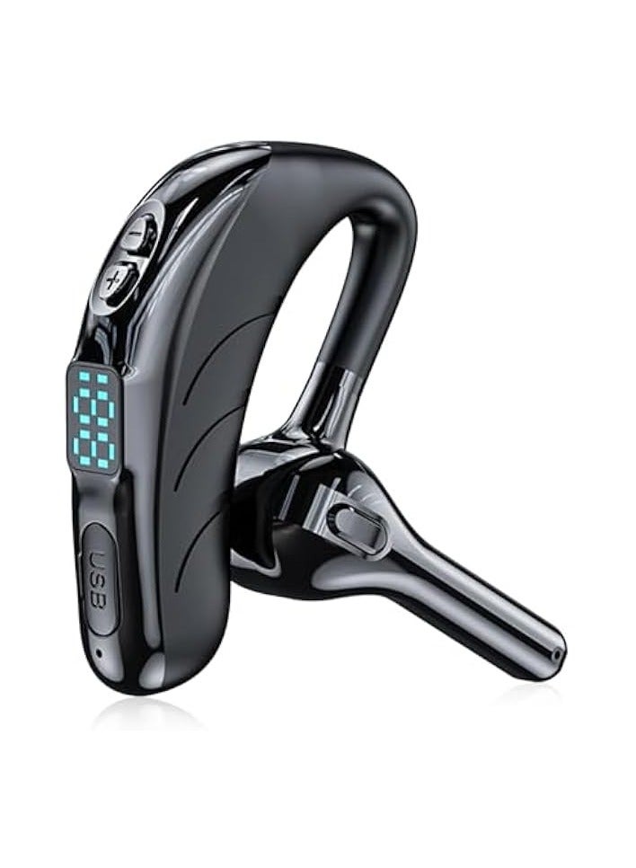 PROMASS Bluetooth Earpiece for Cell Phones V5.2 Wireless Single Headset, with Noise Reduction, Wireless Bluetooth Earpiece 30 Hrs HD Calling, for Business/Office/Driving/Sporting (Black) - Image 1