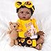 Aori Reborn Baby Dolls Black  22 Inches Realistic Baby Doll Black American Lifesize Reborn Girls with Hair Gift Set for Kids 3 Parentstobe Grandparents - Image 4