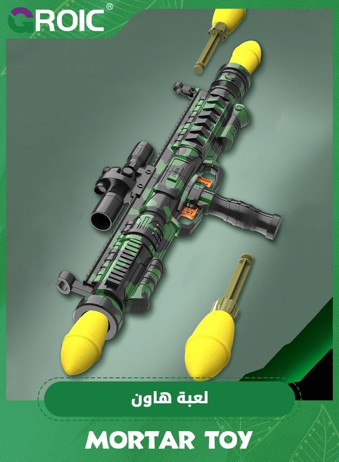 GROIC Military Toy Rocket Gun Set, Missile Gun Toys with 3 Safe Soft Bullet, Shooting gun Missile Mortar Air Gun Toy, Artillery Launcher Military  Toy Rocket Launcher Set, Kids Educational Rocket gun  - Image 3