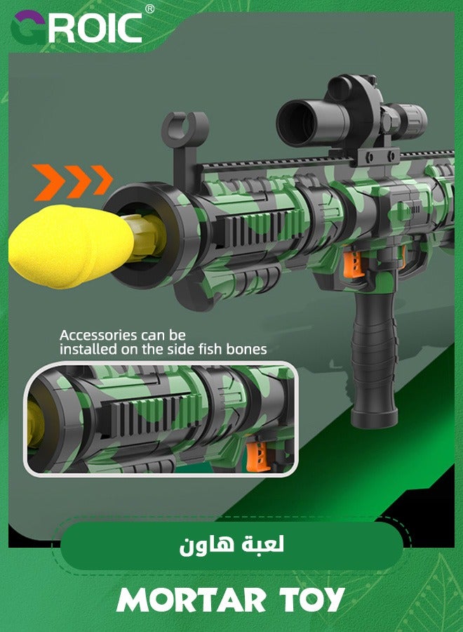 GROIC Military Toy Rocket Gun Set, Missile Gun Toys with 3 Safe Soft Bullet, Shooting gun Missile Mortar Air Gun Toy, Artillery Launcher Military  Toy Rocket Launcher Set, Kids Educational Rocket gun  - Image 4