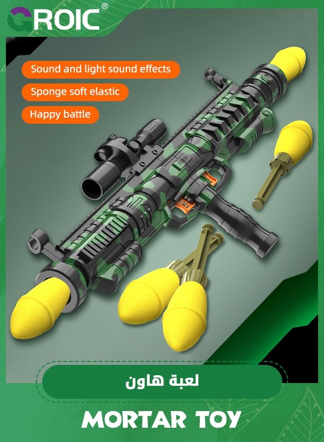 GROIC Military Toy Rocket Gun Set, Missile Gun Toys with 3 Safe Soft Bullet, Shooting gun Missile Mortar Air Gun Toy, Artillery Launcher Military  Toy Rocket Launcher Set, Kids Educational Rocket gun  - Image 2