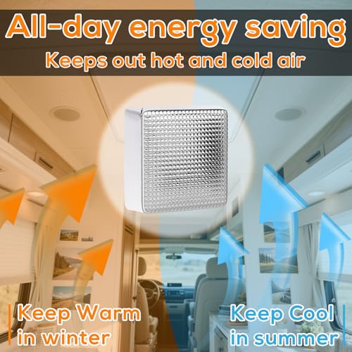 YUNVI 2Pcs RV Skylight Insulator 14x14x2.8,RV Vent Insulator and Skylight Covers,Waterproof RV Vent Covers for Inside Camper,RV Sunroof Skylight Shade Skylight Pillow for Shower - Image 5