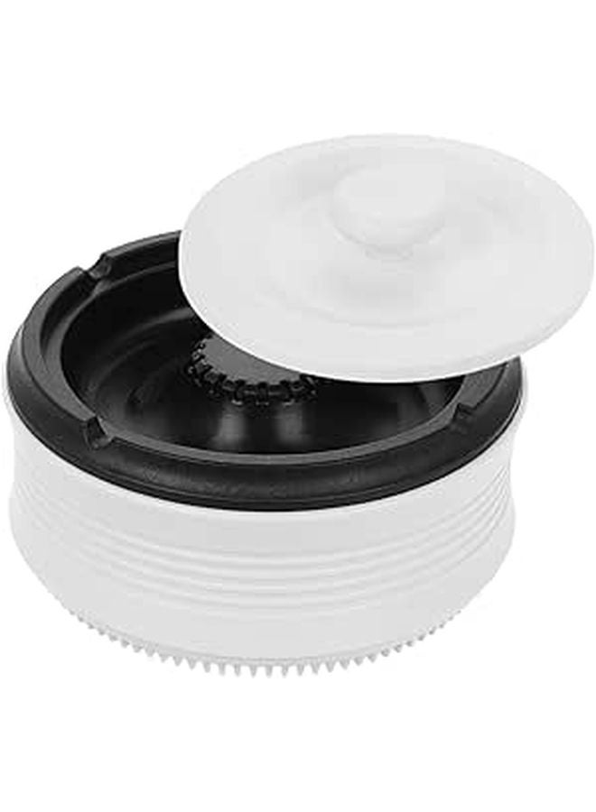 Electric Air Purifying Ashtray USB Rechargeable Portable Smokeless for Car Home Office Ivory White - Image 1