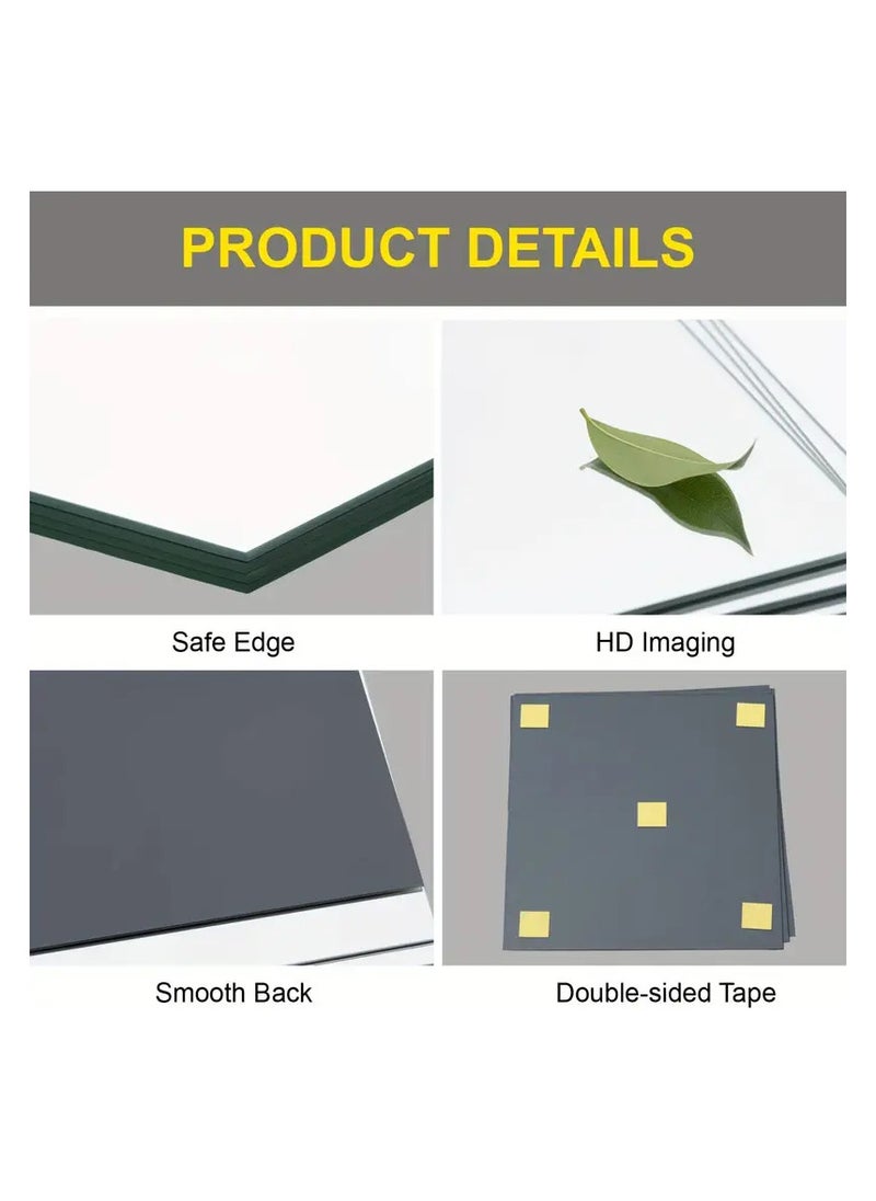 Wall Mirror with Perfect Size Safe and Durable No Drilling Easy to Install and Use for Home Decor, Full Length Mirror 120x30cm, Full Body Mirror Hanging or Leaning on Wall