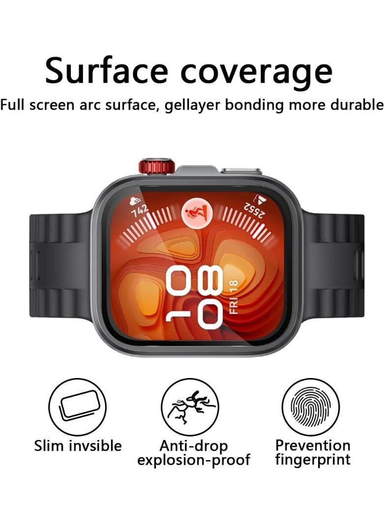 Screen Protector Compatible with Huawei Watch Fit 4 Pro 1.82 Inch, Clear Flexible TPU Screen Protector [Pack of 3] Compatible with Huawei Watch Fit 4 Pro (Black) - Image 4