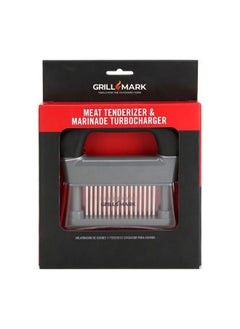Grill Mark High Quality ABS Plastic and Stainless Steel Meat Tenderizer Black and Silver 24.38 x 18.66 x 4.32 cm 40136ACE 