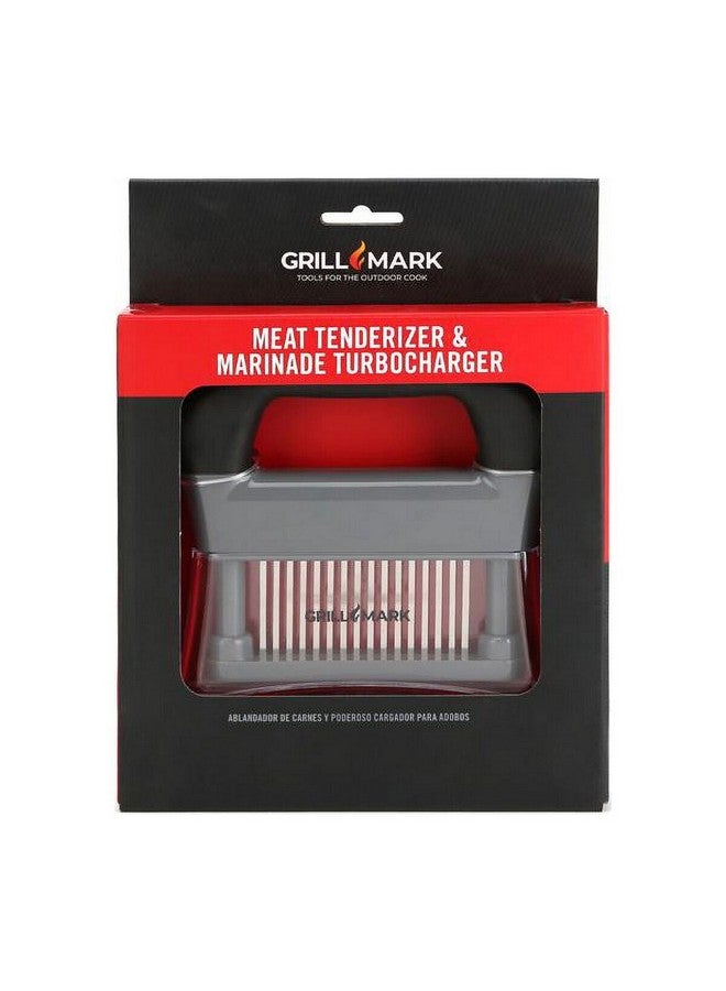 High Quality ABS Plastic and Stainless Steel Meat Tenderizer Black and Silver 24.38 x 18.66 x 4.32 cm 40136ACE