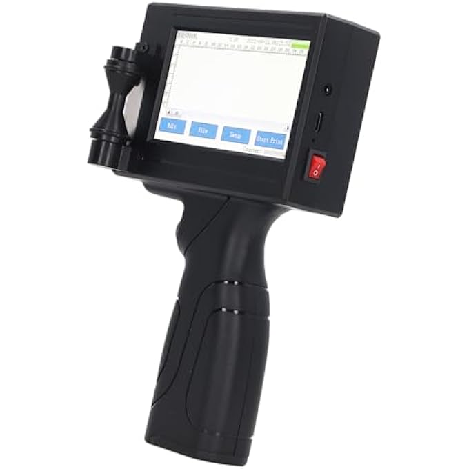 HANDHELD INKJET PRINTER, 300-600DPI AC110240V PORTABLE HANDHELD INKJET PRINTER VERSATILE WITH LARGE CAPACITY BATTERY FOR INDUSTRIAL USE (UK PLUG) - Image 3