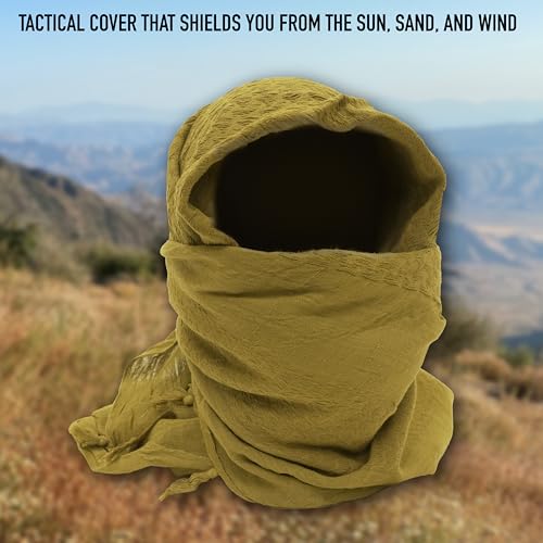 Rothco Solid Color Shemagh Tactical Desert Keffiyeh Scarf – Versatile Head and Neck Wrap – Great for Camping, Hiking, and Other Outdoor Activities – Olive Drab - Image 2