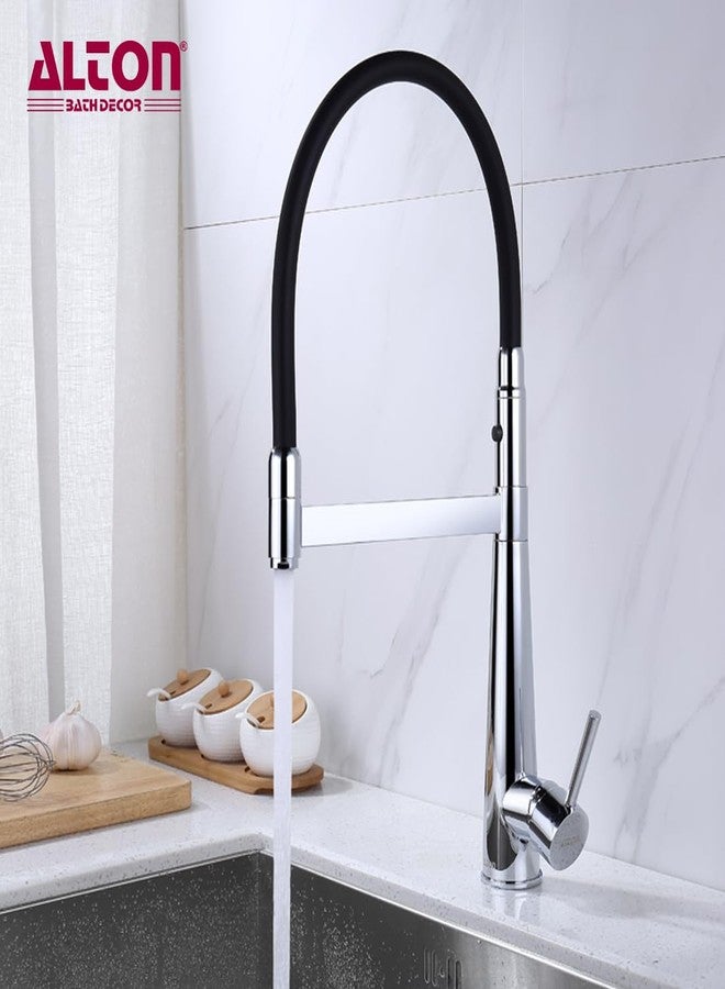 Alton Leo 2050 Pull-Out Sprayer and Dual Function with Dual Flow, Brass Single Lever Sink Mixer (Chrome) - Image 4