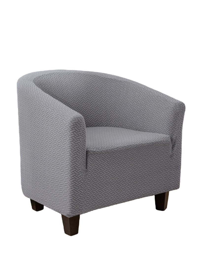 عام غطاء أريكة مفردة كامل بنقشة طويلة على شكل مربعات، منسوج بنقش جاكار، قابل للتمدد، قطعة واحدة عصرية تغطي بالكامل. - Image 1