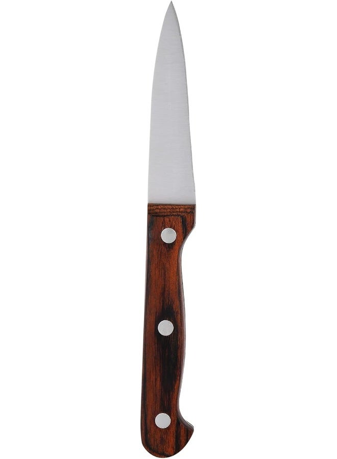Prestige Paring Knife, Stainless Steel, Brown Multicolour 8cm - Image 4