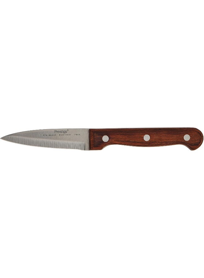 Prestige Paring Knife, Stainless Steel, Brown Multicolour 8cm - Image 1