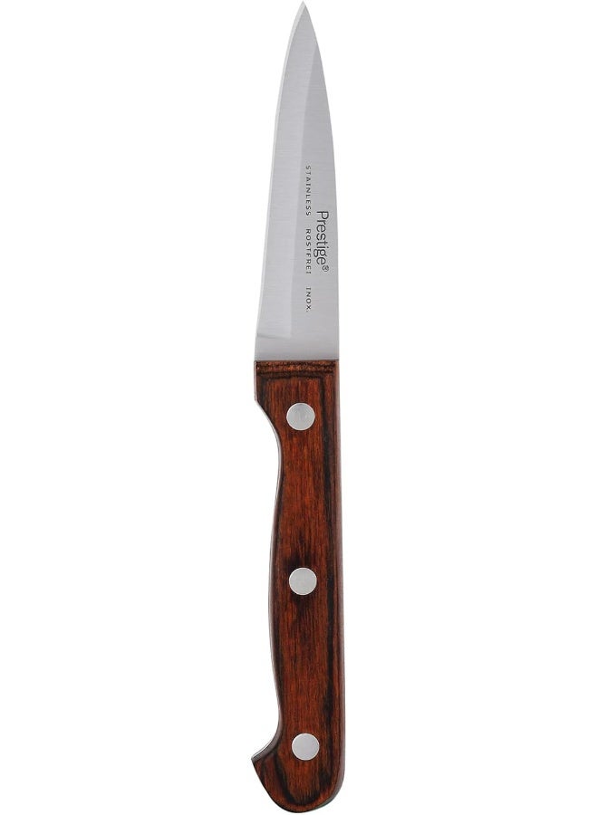 Prestige Paring Knife, Stainless Steel, Brown Multicolour 8cm - Image 3