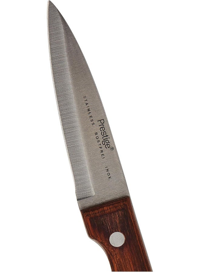 Prestige Paring Knife, Stainless Steel, Brown Multicolour 8cm - Image 2