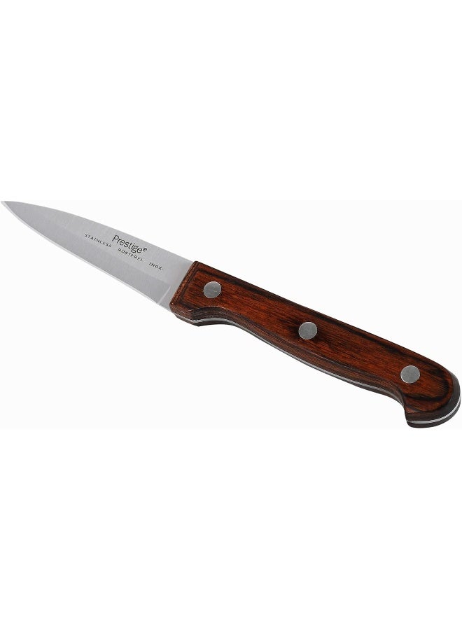 Prestige Paring Knife, Stainless Steel, Brown Multicolour 8cm - Image 5