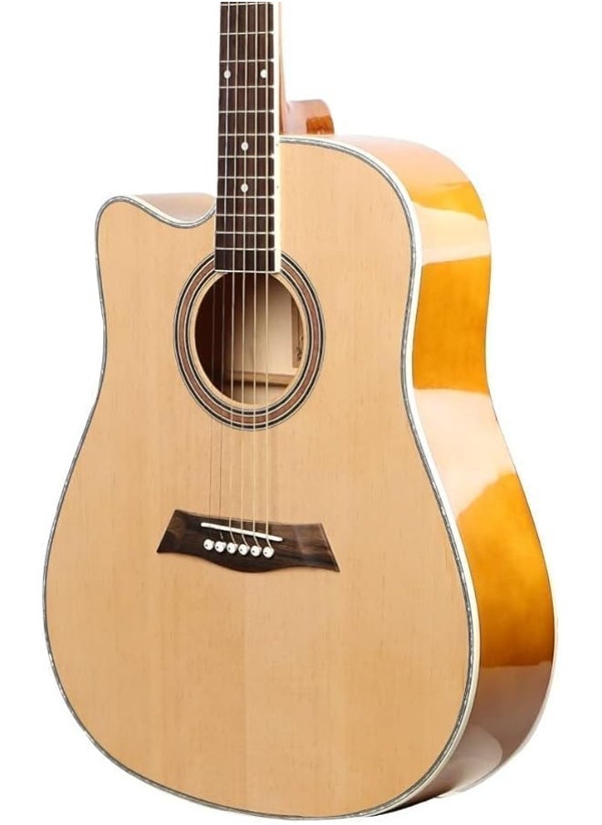 Megarya MegArya 41 Inch Natural Acoustic 6 Strings Guitar  - Image 4