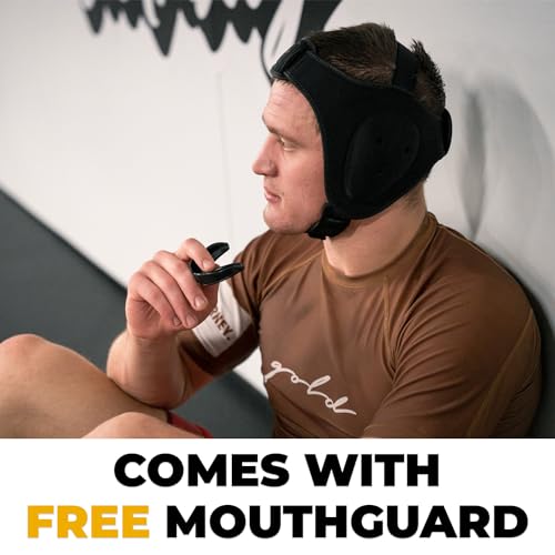 Gold BJJ Headgear for Jiu Jitsu, Wrestling, and MMA - Image 5