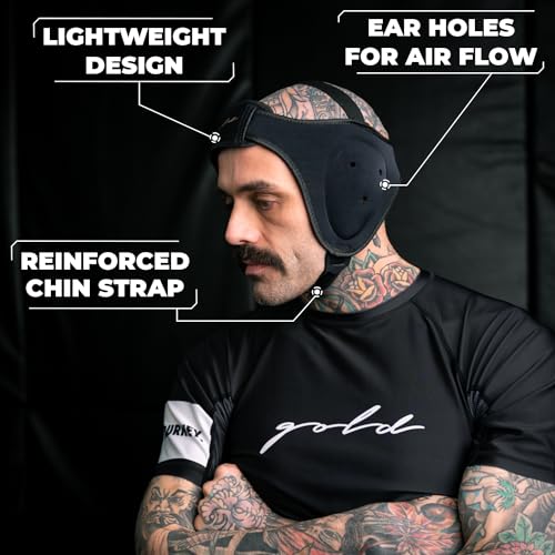 Gold BJJ Headgear for Jiu Jitsu, Wrestling, and MMA - Image 3