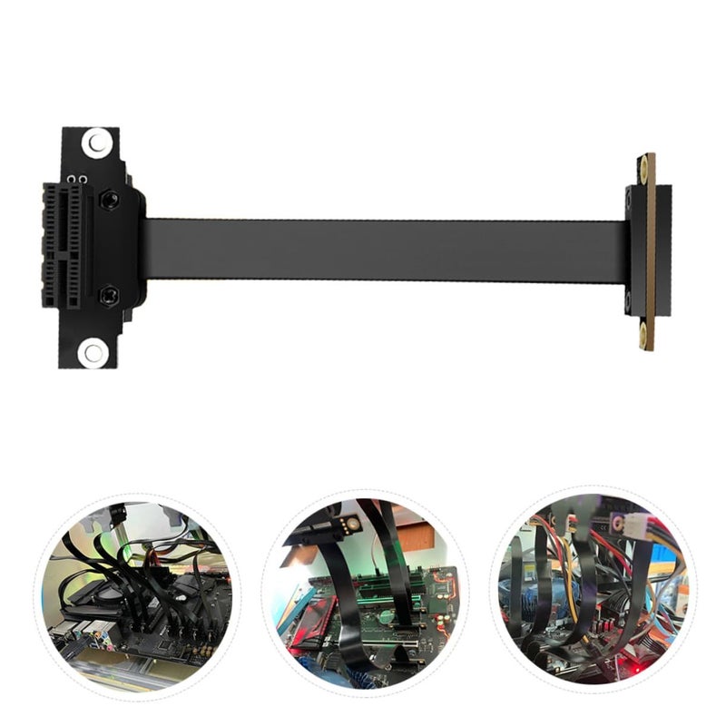 Black PCIE GPU Extension Cable Riser Card 30X6X1CM Stable Signal Adapter - Image 4