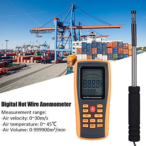 Salinr LCD Anemometer, Hot Wire Anemometer, Lcd Back Light Design, for Temperature Sensor Fishing Wire - Image 2