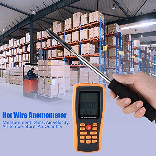 Salinr LCD Anemometer, Hot Wire Anemometer, Lcd Back Light Design, for Temperature Sensor Fishing Wire - Image 3