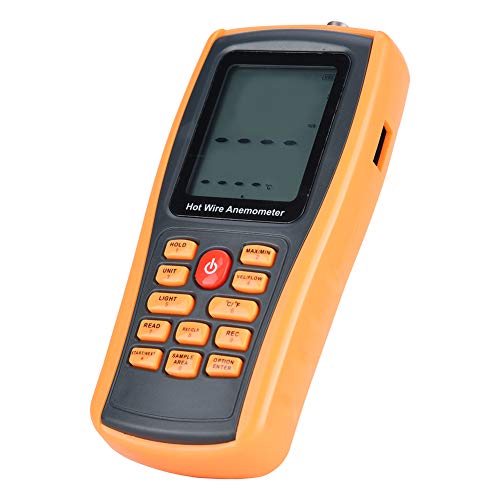 Salinr LCD Anemometer, Hot Wire Anemometer, Lcd Back Light Design, for Temperature Sensor Fishing Wire - Image 5