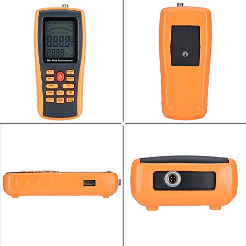 Salinr LCD Anemometer, Hot Wire Anemometer, Lcd Back Light Design, for Temperature Sensor Fishing Wire - Image 4