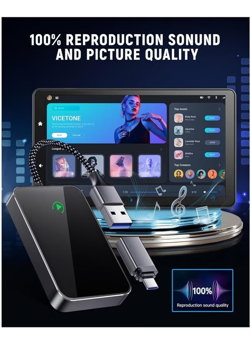 Digisand CarPlay Wireless Adapter -Wireless CarPlay Adapter Stable Fast Connection for Convert Factory Wired to Wireless CarPlay Dongle Cars for iPhone - No Latency from iOS 10+  - Image 3