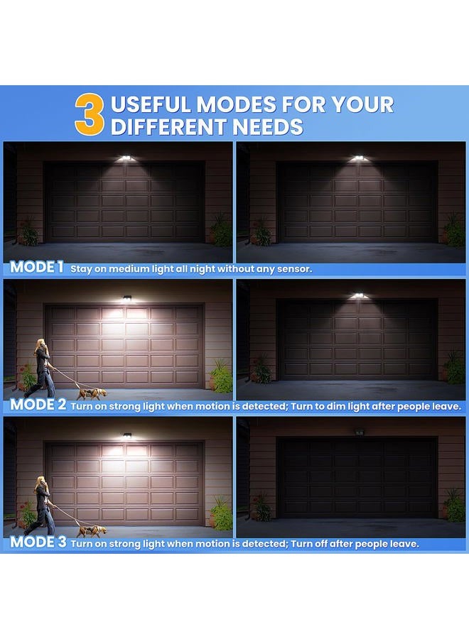CLAONER [6 Packs] Solar Motion Sensor Outdoor Lights, Super Bright Solar Lights Outdoor Waterproof, 3 Lighting Modes Security Wall Light for Outside Walking Dog Fence Backyard Deck Garden Door Step Garage - Image 5