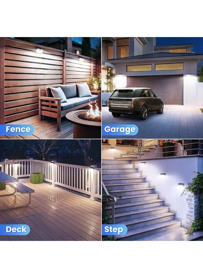 CLAONER [6 Packs] Solar Motion Sensor Outdoor Lights, Super Bright Solar Lights Outdoor Waterproof, 3 Lighting Modes Security Wall Light for Outside Walking Dog Fence Backyard Deck Garden Door Step Garage - Image 2