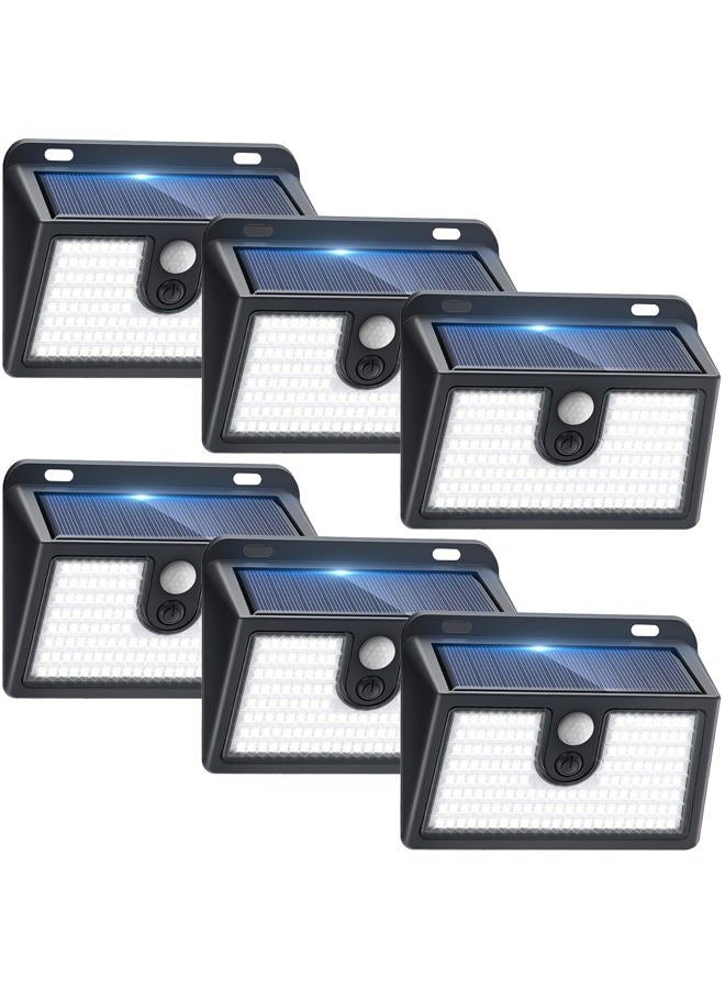 CLAONER [6 Packs] Solar Motion Sensor Outdoor Lights, Super Bright Solar Lights Outdoor Waterproof, 3 Lighting Modes Security Wall Light for Outside Walking Dog Fence Backyard Deck Garden Door Step Garage - Image 1