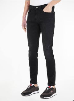 TOMMY JEANS Men's Austin Slim Tappered Jeans, Black  - Image 1
