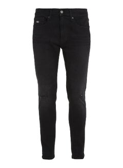 TOMMY JEANS Men's Austin Slim Tappered Jeans, Black  - Image 2