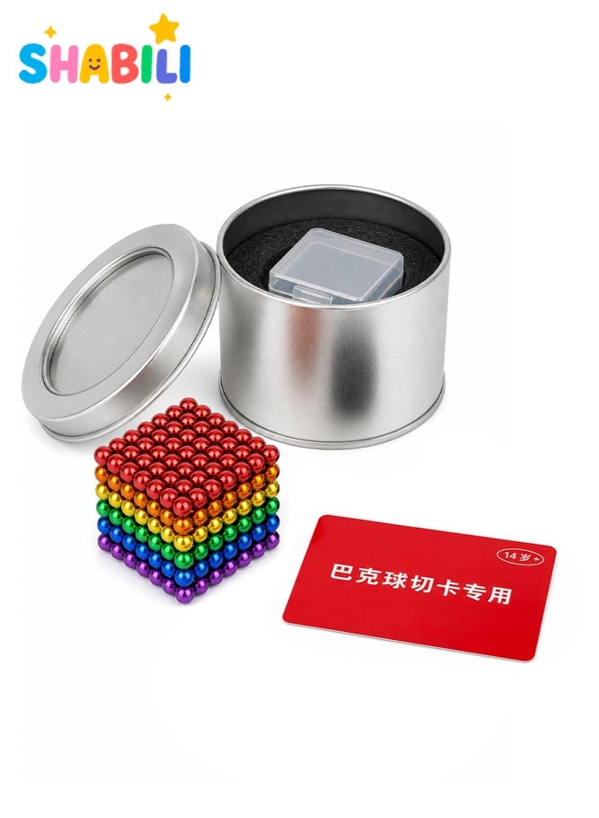 SHABILI 216PCS Magnetic Balls Desk Toy, 5mm Magnetic Sphere Puzzle Set, Stress Relief Fidget Toy for Adults & Teens 14+, Creative Office Desktop Magnetic Building Balls - Image 1