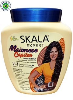 SKALA 2-in-1 Brazilian Cream and Mask With Nourishing Maionese Extract For Moisturize, Soften and Repair Damaged Hair, Suitable for all Hair Types, 100% Vegan Skala Expert 1000g  - Image 1