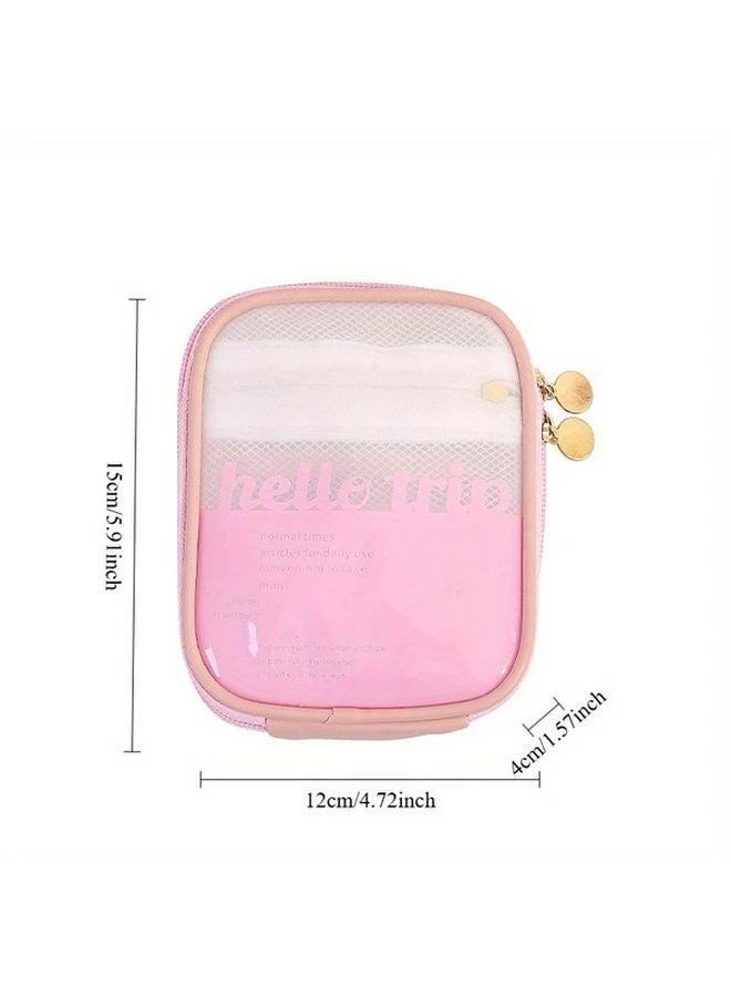 Large Capacity Travel Makeup Bag With Transparent Window Black - Image 5
