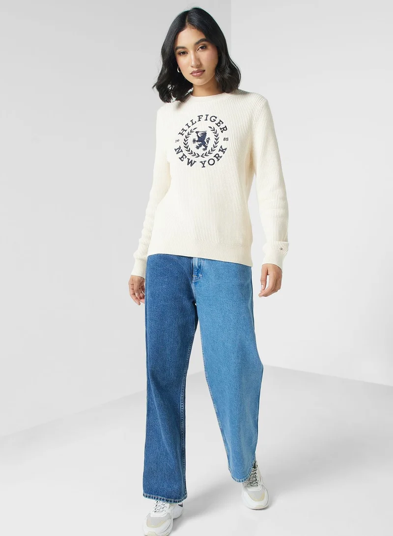 TOMMY HILFIGER Crew Neck Logo Sweatshirt