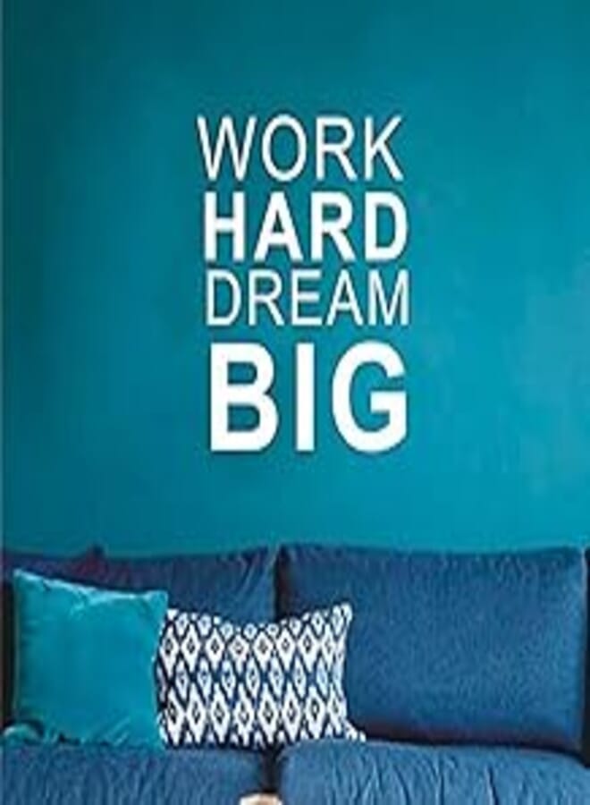 OR Wall Decal Quote Work Hard, Dream Big Decal Teamwork Vinyl Stickers Home Bedroom Motivation Quote Wall Sticker 