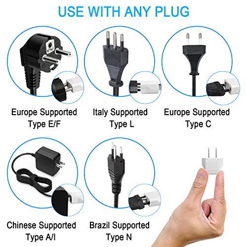 MIKWOAB 4 Pack European to US Plug Adapter, 220V to 110V Adapter Plug Converter, Travel Adapter European to American, Canada, Mexico, Type A, White - Image 4